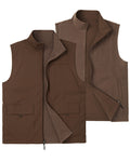 EIGIOO Men's Reversible Vest Fleece Lined Outerwear Sleeveless Jacket