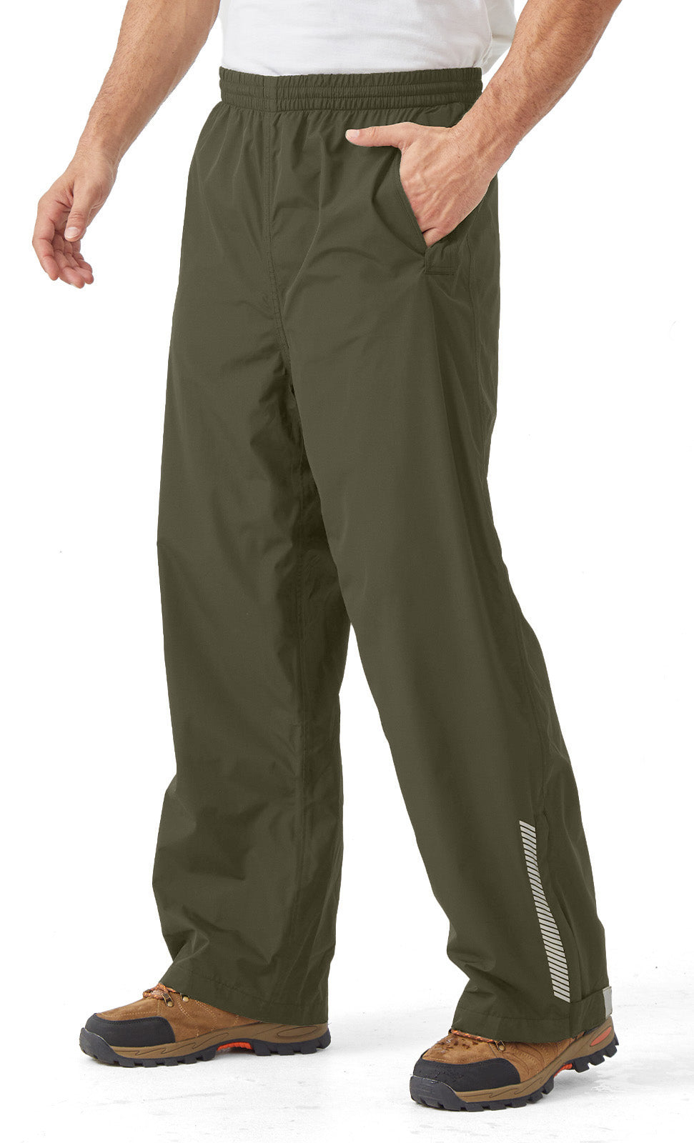 EIGIOO Men's Packable Rain Pants Waterproof Windproof Lightweight Overpants