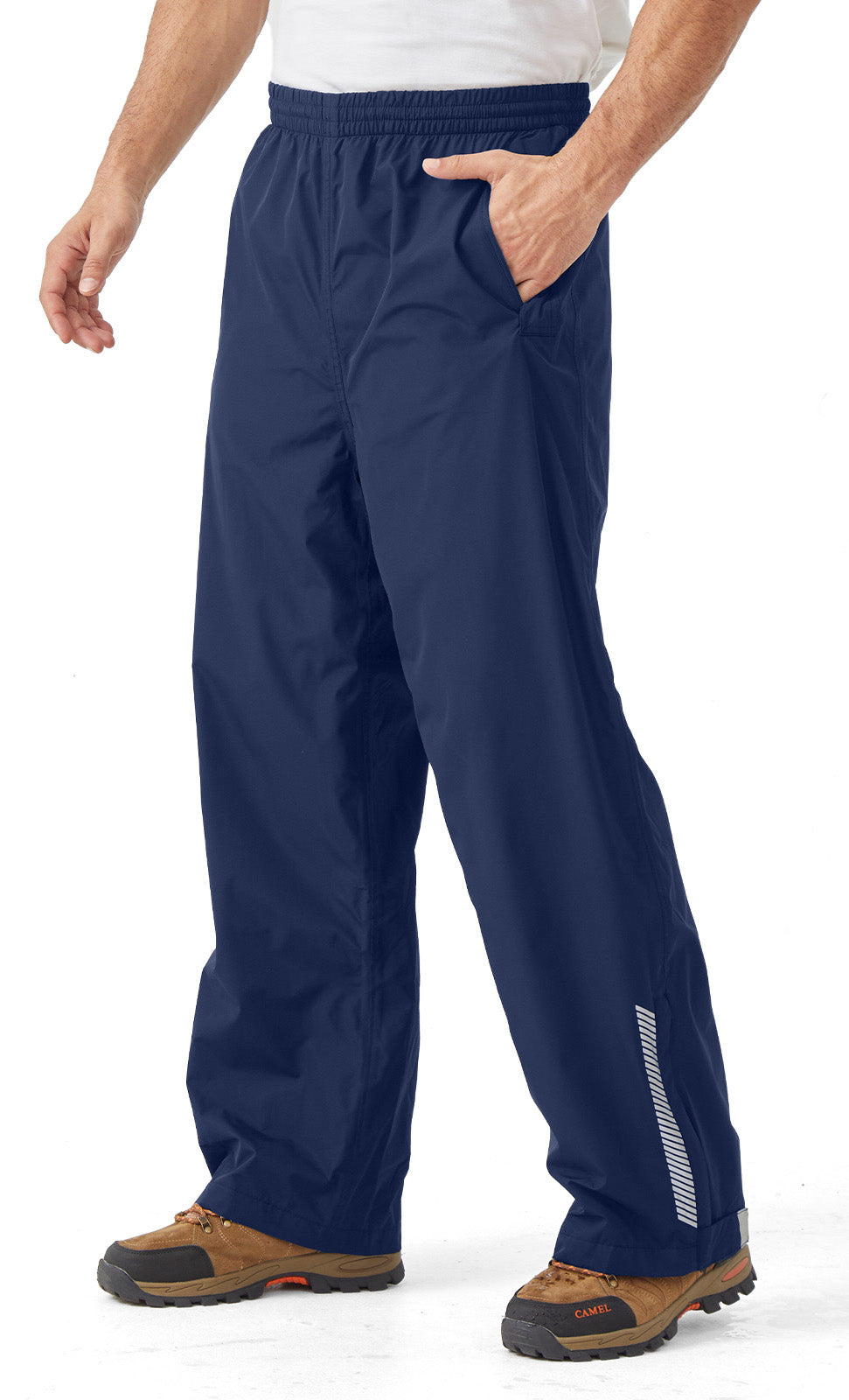 EIGIOO Men's Packable Rain Pants Waterproof Windproof Lightweight Overpants