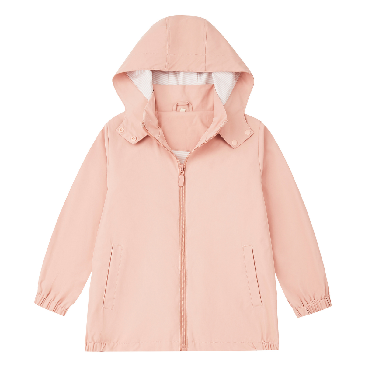Boys Girls Soft lining Hooded Rain Jacket Lightweight windbreaker rain coat, Elastic cuff & detachable hood, Perfect for kids daily school trip or rainy day.