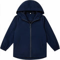 Boys Girls Windbreaker Hooded Jacket Lightweight Packable Rain Coat Easy for kids to put on. Soft-fabric for comfort, zippered pockets, elastic cuffs, name label. Ready for changing weather.