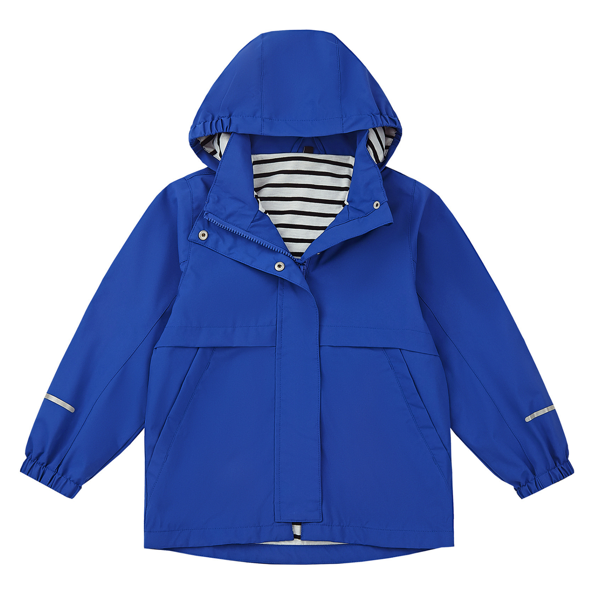 Boys Girls Soft lining Hooded Rain Jacket Lightweight windbreaker rain coat, Elastic cuff & detachable hood, Perfect for kids daily school trip or rainy day.